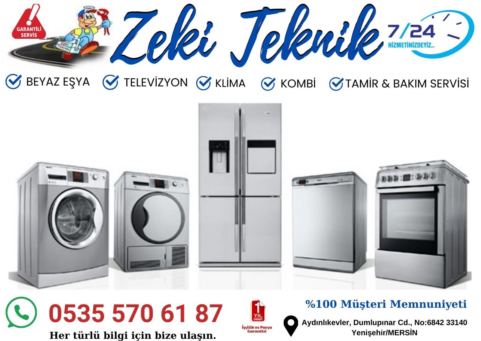 Mersin Yenişehir Arçelik Servisi